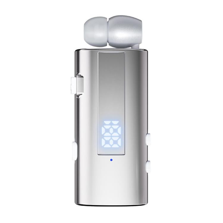 K92 Collar Clip Wireless Bluetooth Earphone(Silver) - Bluetooth Earphone by buy2fix | Online Shopping UK | buy2fix