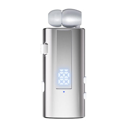K92 Collar Clip Wireless Bluetooth Earphone(Silver) - Bluetooth Earphone by buy2fix | Online Shopping UK | buy2fix