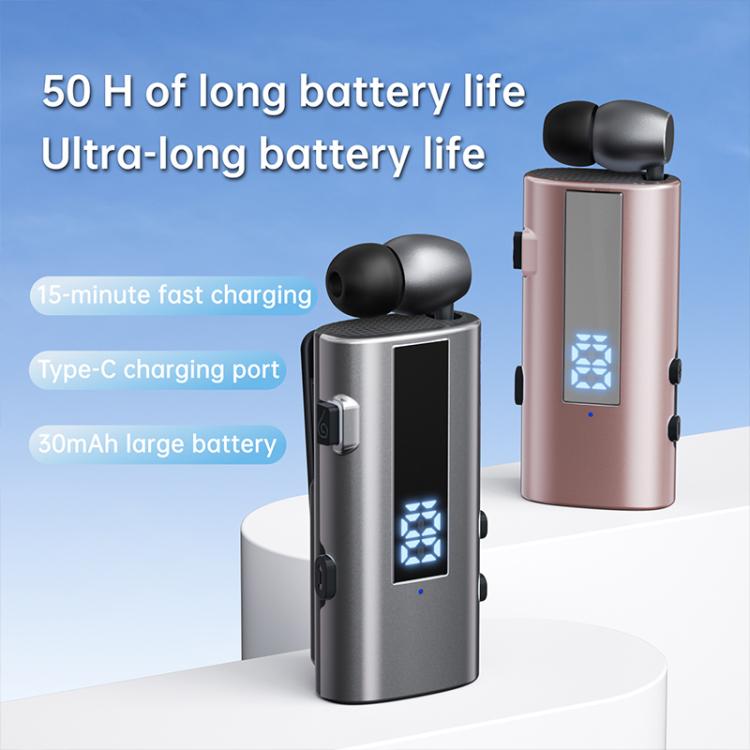 K92 Collar Clip Wireless Bluetooth Earphone(Black) - Bluetooth Earphone by buy2fix | Online Shopping UK | buy2fix