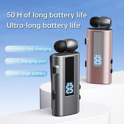 K92 Collar Clip Wireless Bluetooth Earphone(Black) - Bluetooth Earphone by buy2fix | Online Shopping UK | buy2fix