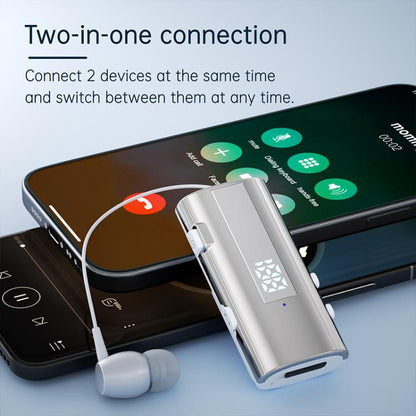 K92 Collar Clip Wireless Bluetooth Earphone(Silver) - Bluetooth Earphone by buy2fix | Online Shopping UK | buy2fix