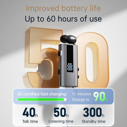 K92 Collar Clip Wireless Bluetooth Earphone(Black) - Bluetooth Earphone by buy2fix | Online Shopping UK | buy2fix