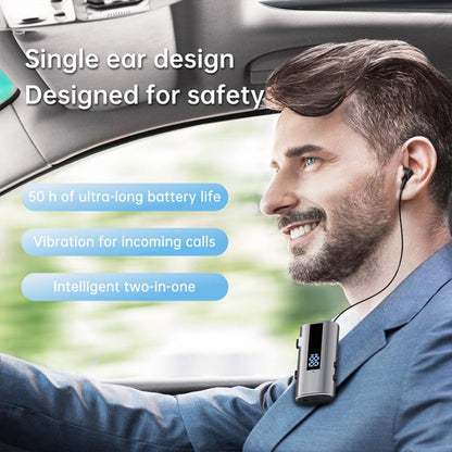 K92 Collar Clip Wireless Bluetooth Earphone(Silver) - Bluetooth Earphone by buy2fix | Online Shopping UK | buy2fix