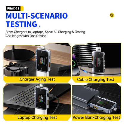 Fnirsi FNAC-28 Multi-function Type-C & USB Professional Grade Ripple Monitoring Tester - Current & Voltage Tester by FNIRSI | Online Shopping UK | buy2fix