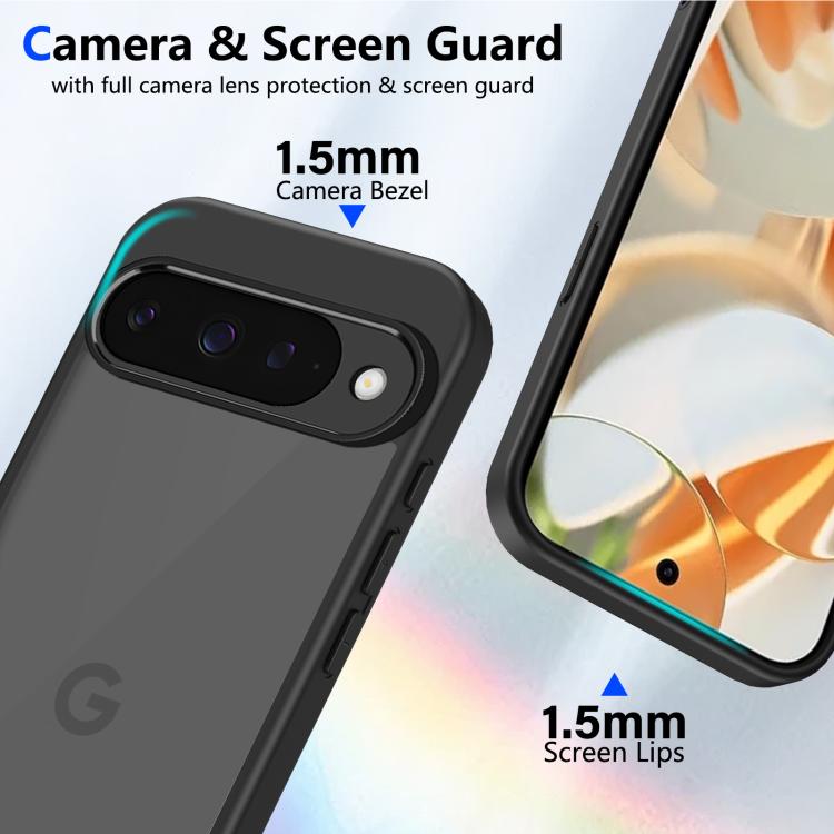 For Google Pixel 10 Skin Feel Frosted PC+TPU Shockproof Phone Case(Transparent Black) - Google Cases by buy2fix | Online Shopping UK | buy2fix