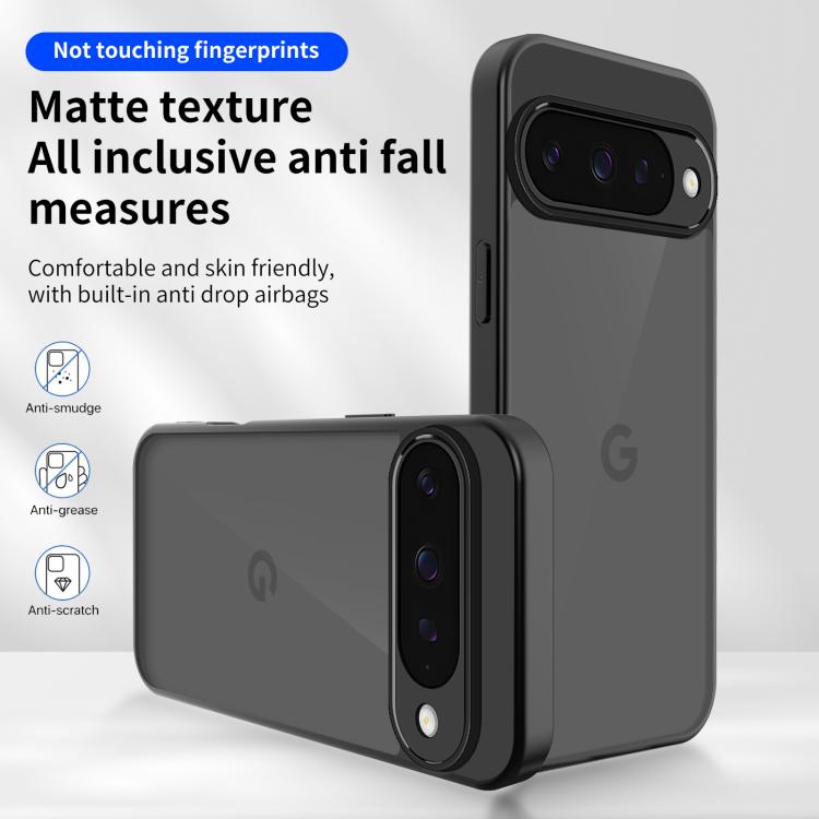 For Google Pixel 10 Skin Feel Frosted PC+TPU Shockproof Phone Case(Transparent Black) - Google Cases by buy2fix | Online Shopping UK | buy2fix