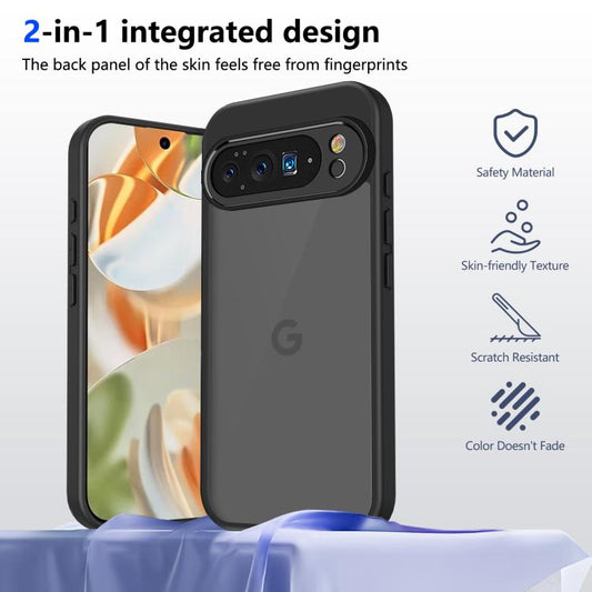 For Google Pixel 10 Pro Skin Feel Frosted PC+TPU Shockproof Phone Case(Transparent Black) - Google Cases by buy2fix | Online Shopping UK | buy2fix