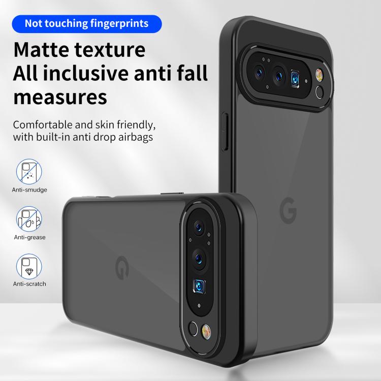 For Google Pixel 10 Pro Skin Feel Frosted PC+TPU Shockproof Phone Case(Transparent Black) - Google Cases by buy2fix | Online Shopping UK | buy2fix