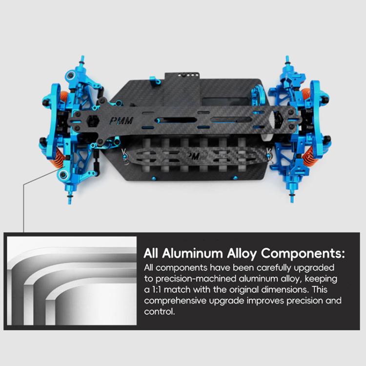 PMM Racing TT02 1:10 Carbon Fiber Chassis Aluminum Alloy RC Car Frame - Others by buy2fix | Online Shopping UK | buy2fix