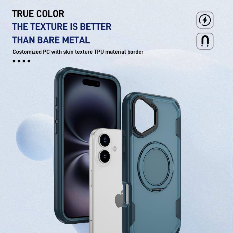 For iPhone 17 Defend Rugged Gear Holder MagSafe Phone Case(Royal Blue + Blue) - iPhone 17 Cases by buy2fix | Online Shopping UK | buy2fix