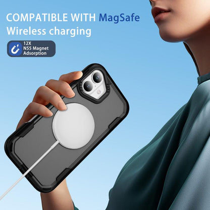 For iPhone 17 Defend Rugged Gear Holder MagSafe Phone Case(Black + Transparent Grey) - iPhone 17 Cases by buy2fix | Online Shopping UK | buy2fix