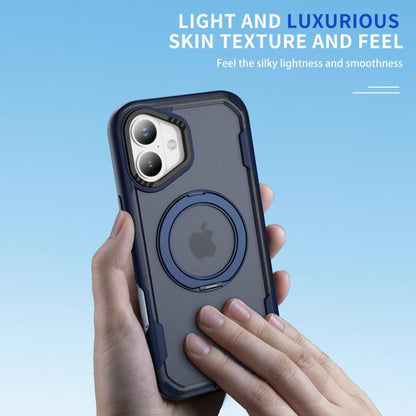 For iPhone 17 Defend Rugged Gear Holder MagSafe Phone Case(Blue + Transparent Blue) - iPhone 17 Cases by buy2fix | Online Shopping UK | buy2fix