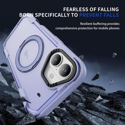 For iPhone 17 Defend Rugged Gear Holder MagSafe Phone Case(Light Purple + Transparent Purple) - iPhone 17 Cases by buy2fix | Online Shopping UK | buy2fix