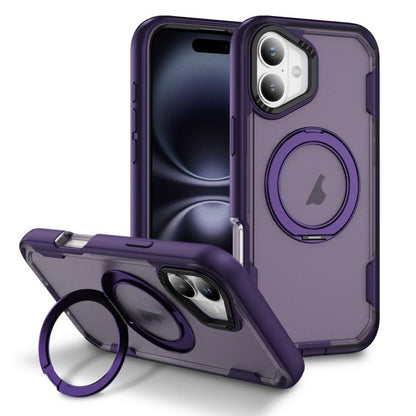For iPhone 17 Defend Rugged Gear Holder MagSafe Phone Case(Purple + Dark Purple) - iPhone 17 Cases by buy2fix | Online Shopping UK | buy2fix