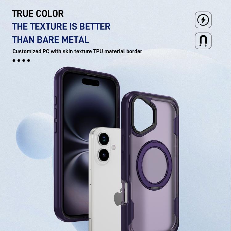 For iPhone 17 Defend Rugged Gear Holder MagSafe Phone Case(Purple + Dark Purple) - iPhone 17 Cases by buy2fix | Online Shopping UK | buy2fix