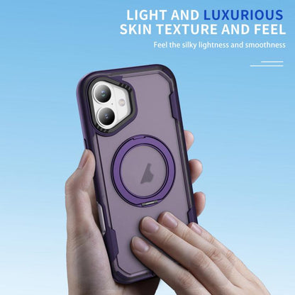 For iPhone 17 Defend Rugged Gear Holder MagSafe Phone Case(Purple + Dark Purple) - iPhone 17 Cases by buy2fix | Online Shopping UK | buy2fix