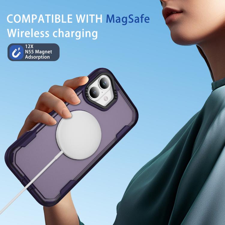 For iPhone 17 Defend Rugged Gear Holder MagSafe Phone Case(Purple + Dark Purple) - iPhone 17 Cases by buy2fix | Online Shopping UK | buy2fix