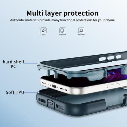 For iPhone 17 Pro Defend Rugged Gear Holder MagSafe Phone Case(Royal Blue + Blue) - iPhone 17 Pro Cases by buy2fix | Online Shopping UK | buy2fix