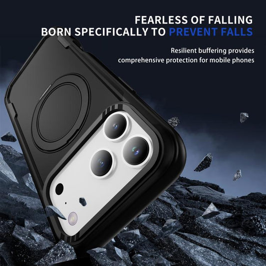 For iPhone 17 Pro Defend Rugged Gear Holder MagSafe Phone Case(Black) - iPhone 17 Pro Cases by buy2fix | Online Shopping UK | buy2fix