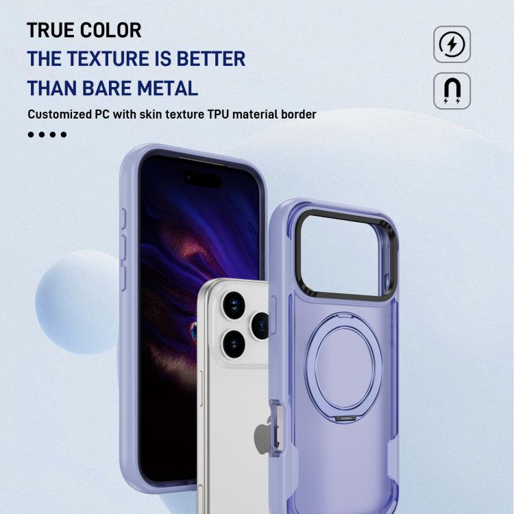 For iPhone 17 Pro Defend Rugged Gear Holder MagSafe Phone Case(Light Purple + Transparent Purple) - iPhone 17 Pro Cases by buy2fix | Online Shopping UK | buy2fix