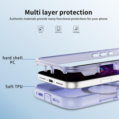 For iPhone 17 Pro Defend Rugged Gear Holder MagSafe Phone Case(Light Purple + Transparent Purple) - iPhone 17 Pro Cases by buy2fix | Online Shopping UK | buy2fix