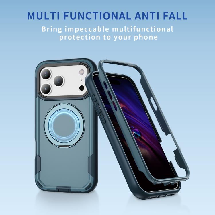 For iPhone 17 Pro Max Defend Rugged Gear Holder MagSafe Phone Case(Royal Blue + Blue) - iPhone 17 Pro Max Cases by buy2fix | Online Shopping UK | buy2fix