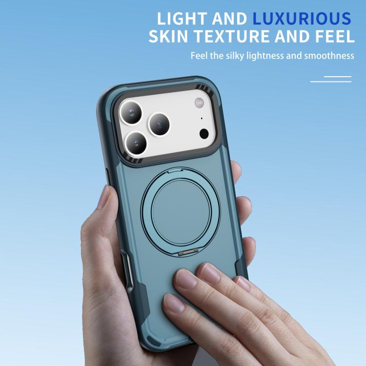 For iPhone 17 Pro Max Defend Rugged Gear Holder MagSafe Phone Case(Royal Blue + Blue) - iPhone 17 Pro Max Cases by buy2fix | Online Shopping UK | buy2fix