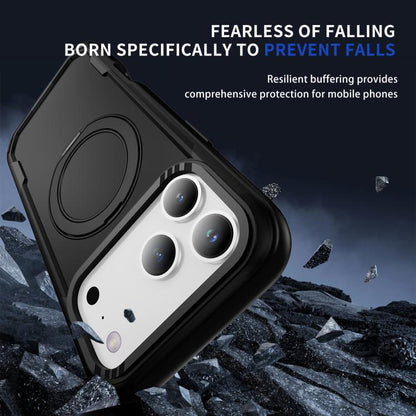 For iPhone 17 Pro Max Defend Rugged Gear Holder MagSafe Phone Case(Black) - iPhone 17 Pro Max Cases by buy2fix | Online Shopping UK | buy2fix