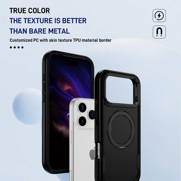 For iPhone 17 Pro Max Defend Rugged Gear Holder MagSafe Phone Case(Black) - iPhone 17 Pro Max Cases by buy2fix | Online Shopping UK | buy2fix