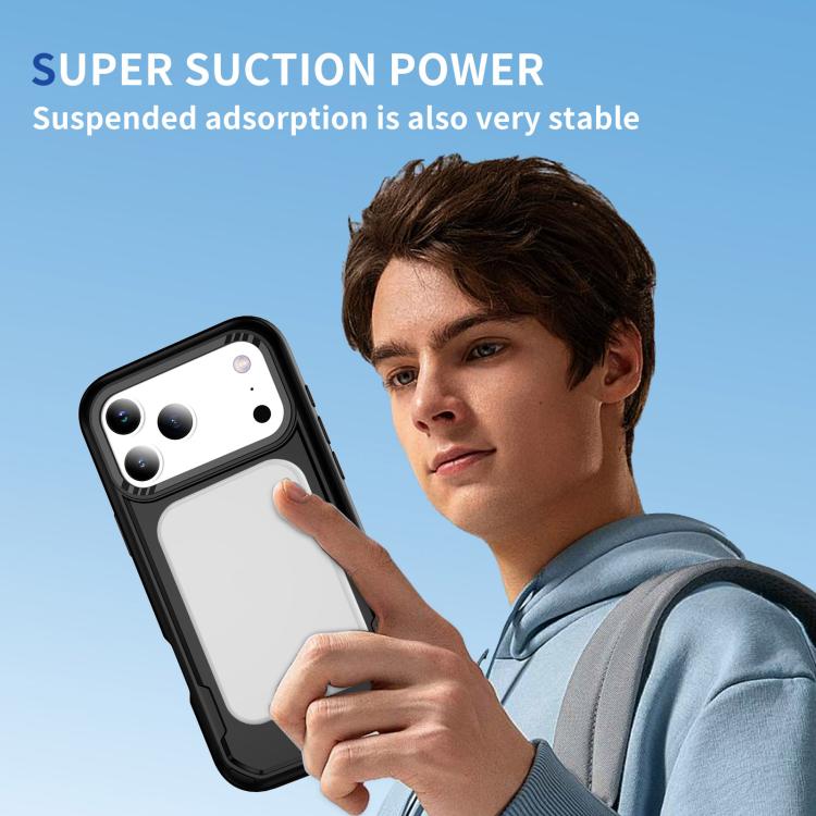 For iPhone 17 Pro Max Defend Rugged Gear Holder MagSafe Phone Case(Black) - iPhone 17 Pro Max Cases by buy2fix | Online Shopping UK | buy2fix