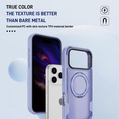 For iPhone 17 Pro Max Defend Rugged Gear Holder MagSafe Phone Case(Light Purple + Transparent Purple) - iPhone 17 Pro Max Cases by buy2fix | Online Shopping UK | buy2fix