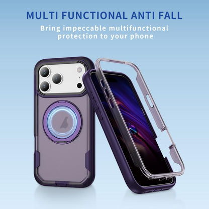 For iPhone 17 Pro Max Defend Rugged Gear Holder MagSafe Phone Case(Purple + Dark Purple) - iPhone 17 Pro Max Cases by buy2fix | Online Shopping UK | buy2fix