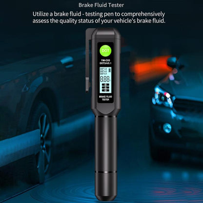 YM-C03 Digital Display Car Brake Fluid Tester Brake Fluid Water Content Tester(Black) - Electronic Test by buy2fix | Online Shopping UK | buy2fix