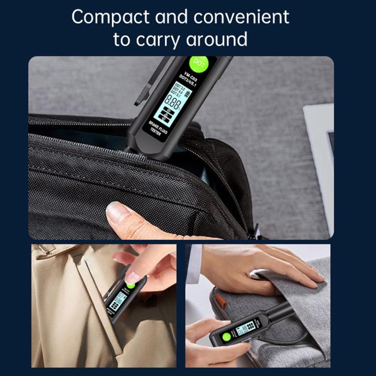 YM-C03 Digital Display Car Brake Fluid Tester Brake Fluid Water Content Tester(Black) - Electronic Test by buy2fix | Online Shopping UK | buy2fix