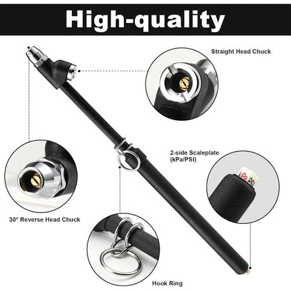 Car Portable Tire Monitoring Gauge Tire Pressure Tool(Black) - Tire Pressure Gauges by buy2fix | Online Shopping UK | buy2fix