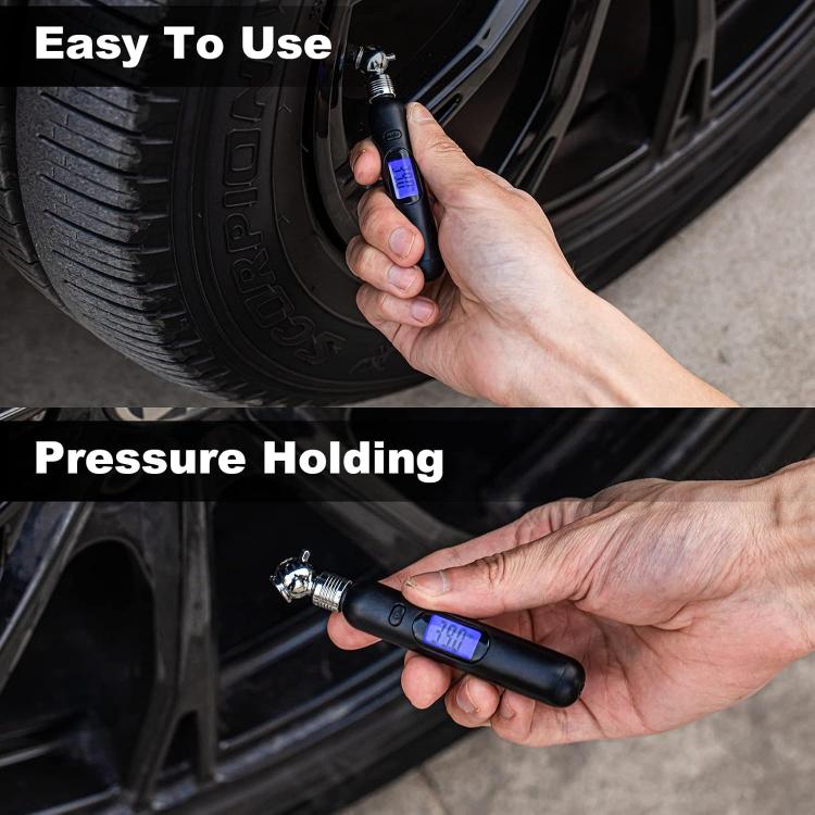Car LCD display Portable Tire Monitoring Gauge Tire Pressure Tool(Black) - Tire Pressure Gauges by buy2fix | Online Shopping UK | buy2fix