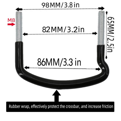 Car Roof Luggage Box Fixing Installation Accessories Roof U-bolt U-hook Clamp Kit(Black) - Roof Racks by buy2fix | Online Shopping UK | buy2fix