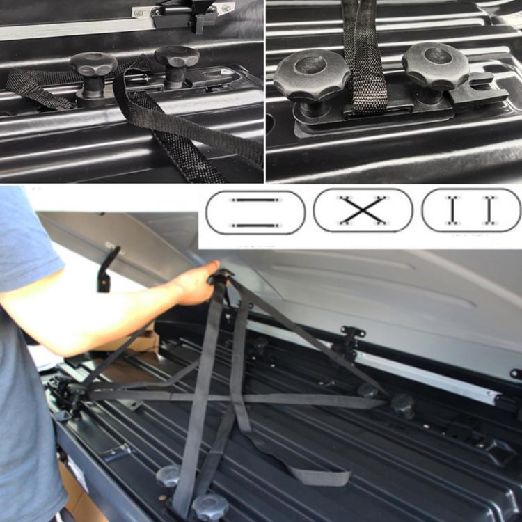 Car Roof Luggage Box Fixing Installation Accessories Roof U-bolt U-hook Clamp Kit(Black) - Roof Racks by buy2fix | Online Shopping UK | buy2fix
