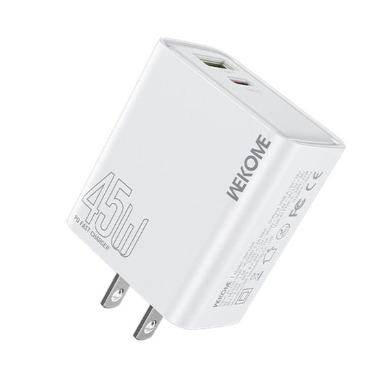 US Plug WK WP-U64 45W Kinkong Flash Charge USB+Type-C Port Fast Charger