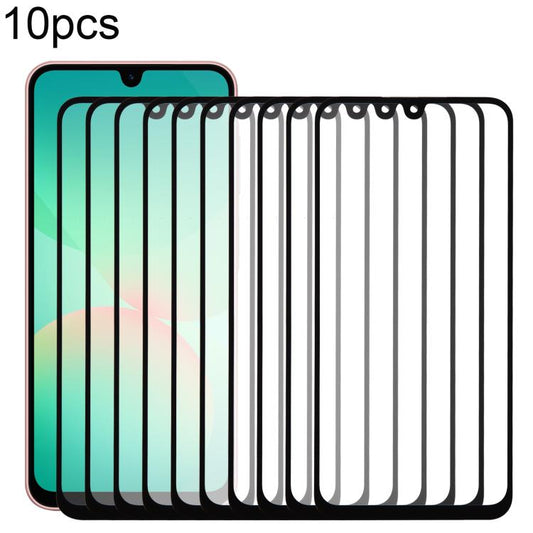 For Samsung Galaxy A26 SM-A266B 10pcs Front Screen Outer Glass Lens with OCA Optically Clear Adhesive - Outer Glass Lens by buy2fix | Online Shopping UK | buy2fix