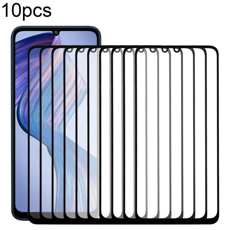 For Samsung Galaxy F05 SM-E055F 10pcs Front Screen Outer Glass Lens with OCA Optically Clear Adhesive - Outer Glass Lens by buy2fix | Online Shopping UK | buy2fix