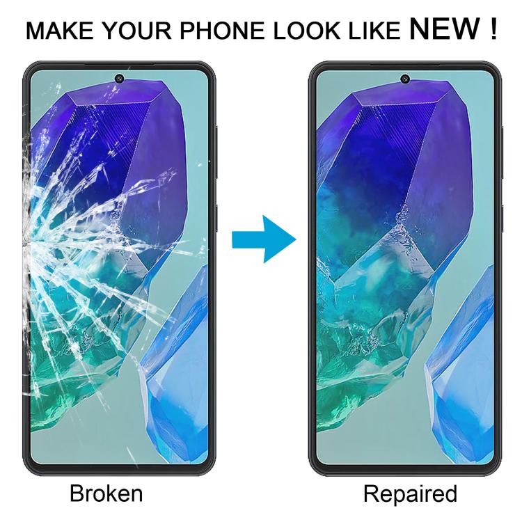 For Samsung Galaxy M55 SM-M556B 10pcs Front Screen Outer Glass Lens with OCA Optically Clear Adhesive - Outer Glass Lens by buy2fix | Online Shopping UK | buy2fix