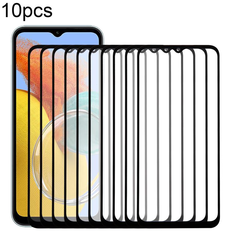 For Samsung Galaxy M14 4G SM-M145FB 10pcs Front Screen Outer Glass Lens with OCA Optically Clear Adhesive - Outer Glass Lens by buy2fix | Online Shopping UK | buy2fix