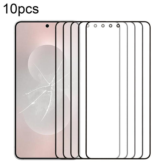 For Galaxy S25 Edge SM-S937B 10pcs Front Screen Outer Glass Lens with OCA Optically Clear Adhesive