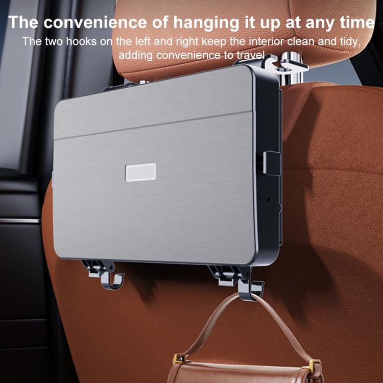 K255 Car Seat Back Storage Rack Multifunctional Tissue Box Water Cup Holder Car Rear Seat Tray Desk(Black) - Stowing Tidying by buy2fix | Online Shopping UK | buy2fix