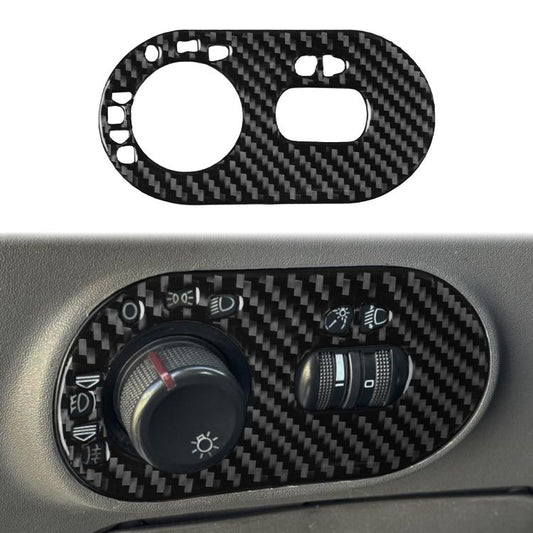 Carbon Fiber Car Headlight Switch Decorative Sticker for SEAT Ibiza 2003-2008, Left Driver(Black) - Car Interior Mouldings by buy2fix | Online Shopping UK | buy2fix