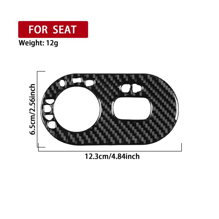 Carbon Fiber Car Headlight Switch Decorative Sticker for SEAT Ibiza 2003-2008, Left Driver(Black) - Car Interior Mouldings by buy2fix | Online Shopping UK | buy2fix