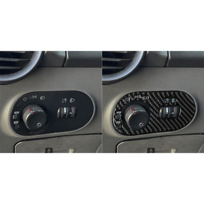 Carbon Fiber Car Headlight Switch Decorative Sticker for SEAT Ibiza 2003-2008, Left Driver(Black) - Car Interior Mouldings by buy2fix | Online Shopping UK | buy2fix