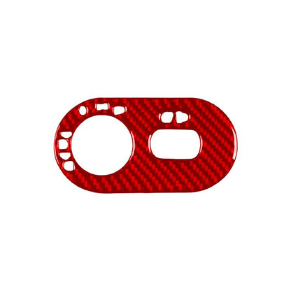Carbon Fiber Car Headlight Switch Decorative Sticker for SEAT Ibiza 2003-2008, Left Driver(Red) - Car Interior Mouldings by buy2fix | Online Shopping UK | buy2fix