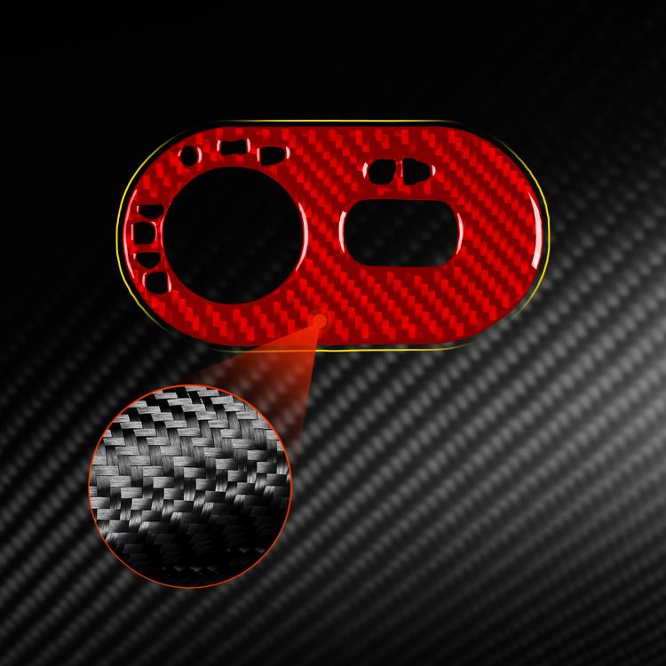 Carbon Fiber Car Headlight Switch Decorative Sticker for SEAT Ibiza 2003-2008, Left Driver(Red) - Car Interior Mouldings by buy2fix | Online Shopping UK | buy2fix